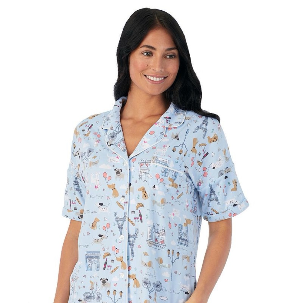 Cuddl Duds Blue Paisley Pajama Set Large - Picture 2 of 6